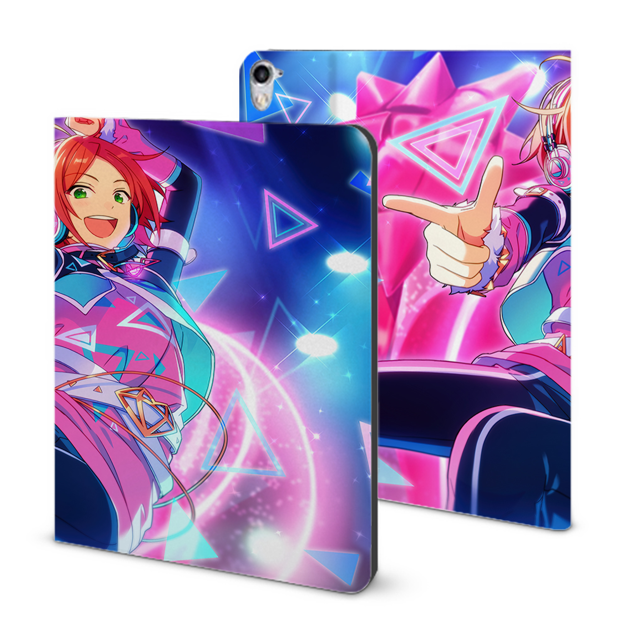 （画像用） あんさんぶるスターズ! Ensemble Stars IPad ケース ブック型 PUレザー TPU 耐衝撃 軽量 薄型 ペン収納なし 全面保護 IPad 各モデル対応